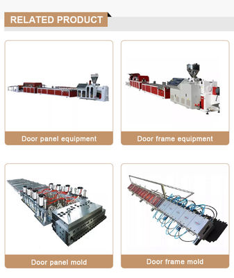 Zilveren PVC 1000mm WPC Hollow Door Panel Making Machine Productielijn met stijf PVC