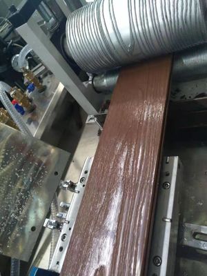 AutoCAD ontworpen PE WPC Decking Profile Louver Wandbekleding Productielijn voor de markt
